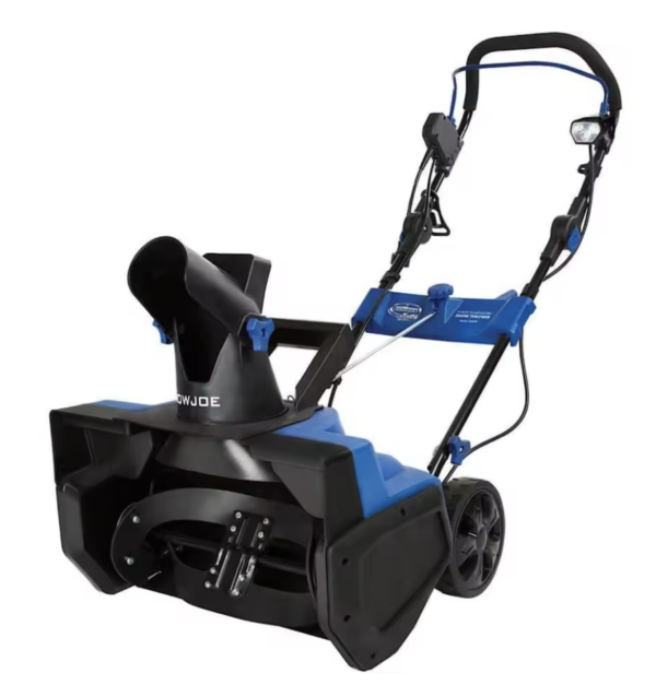 Corded Electric Snow Blower w/ LED Light Chute Cover 21-Inch Clearing Path 15-Amp Motor - Heavy-Duty Blowing Machine for Ice Re