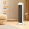 25" Space Heater for Indoor Use Large Room, Ceramic Tower Electric Heater with Thermostat